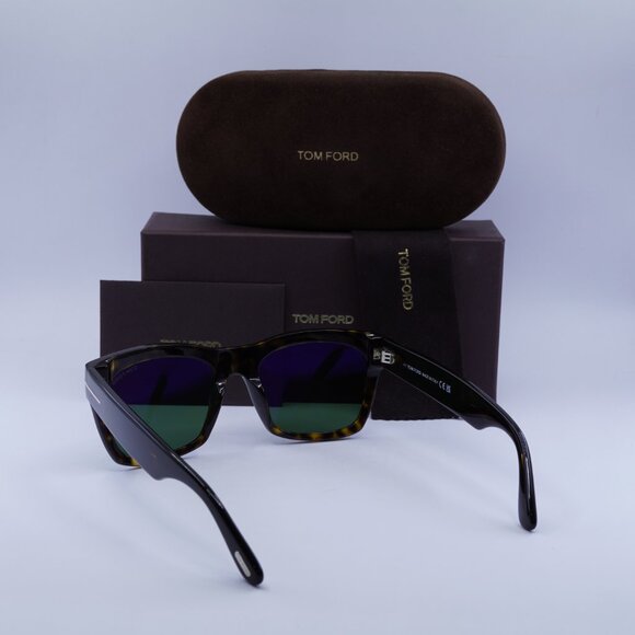 Tom Ford Nico 02 FT1062 52N Square Sunglasses - Havana/Green - Picture 9 of 9